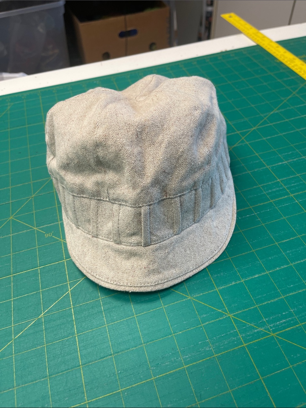 Men's Light Gray Cotton Camp Cap - Casual Everyday Hat
